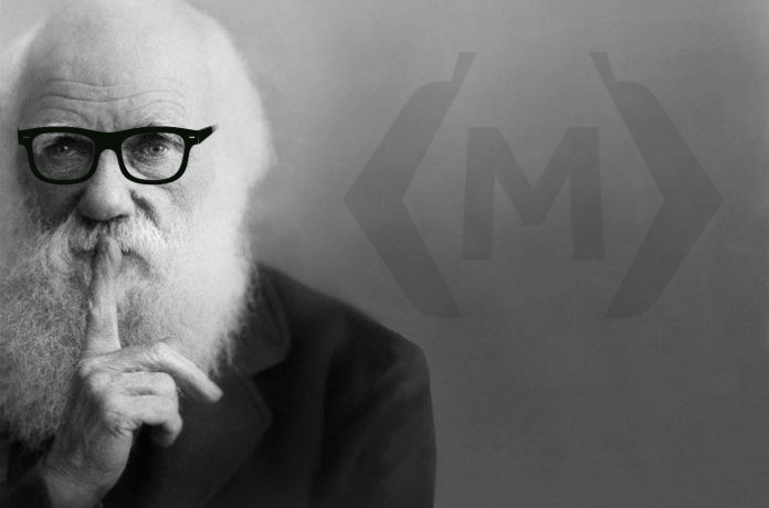photo of charles darwin with glasses on