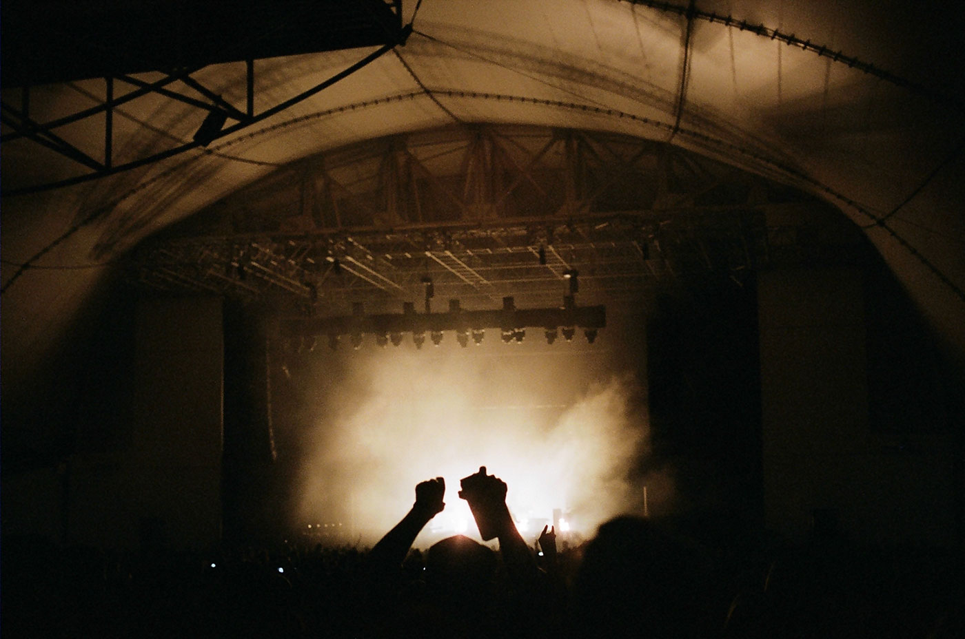 Watching the stage at ACL