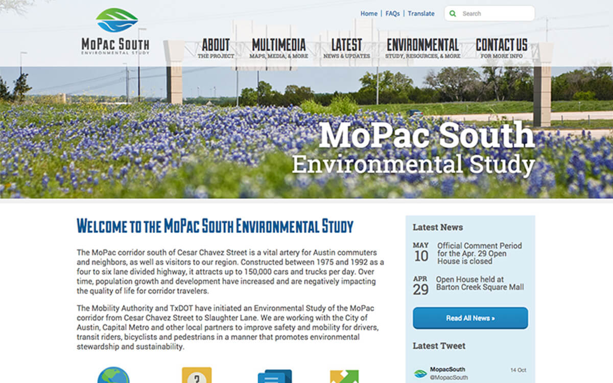 Mopac South Environmental Study Site - Transportation Website
