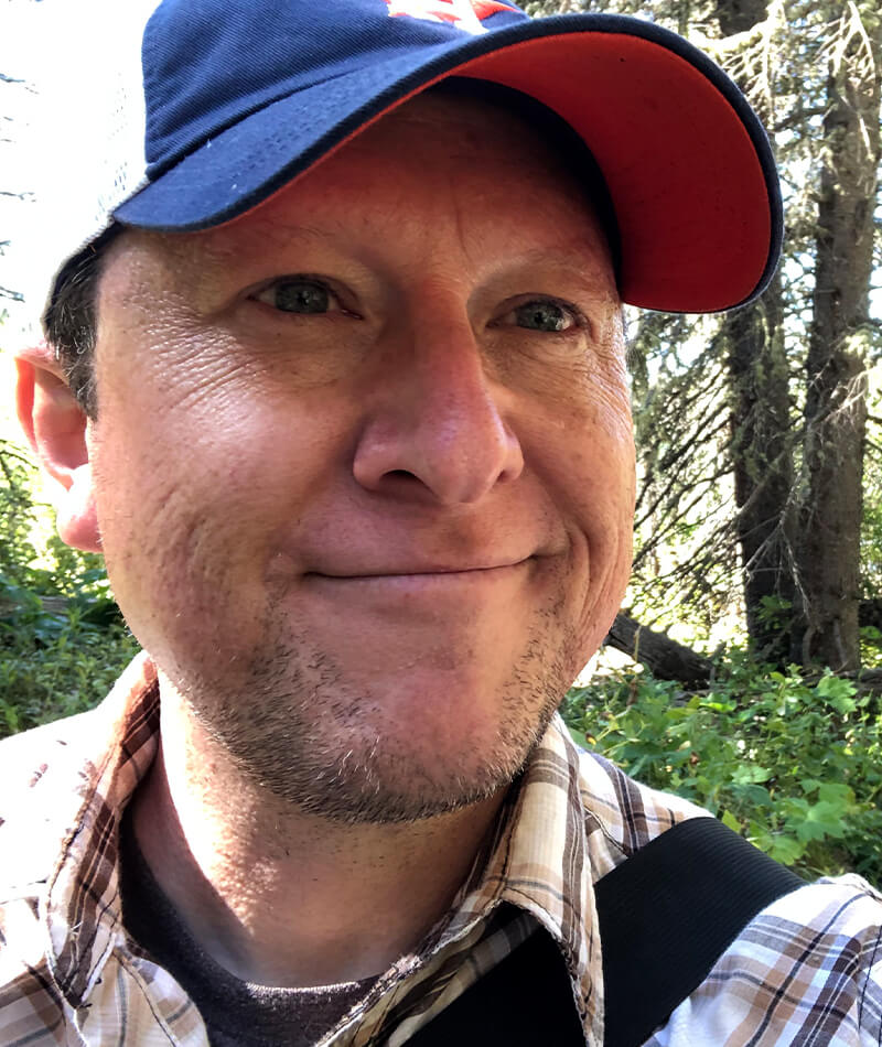 Aaron selfie from a recent hiking trip.