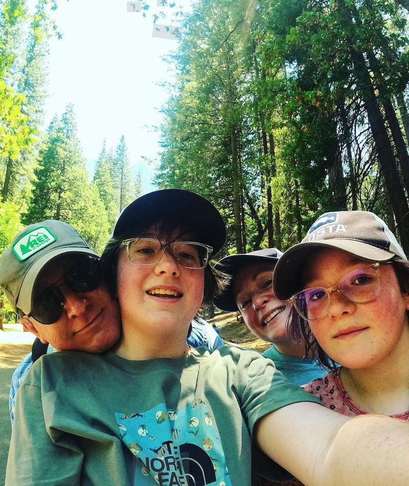 Family selfie from a recent trip to Yosemite.